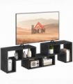 HOMCOM TV Unit for TVs up to 75 Inches, Free Combination TV Stand, Black