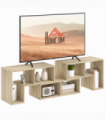 HOMCOM TV Unit for TVs up to 75 Inches, Free Combination TV Stand, Grey