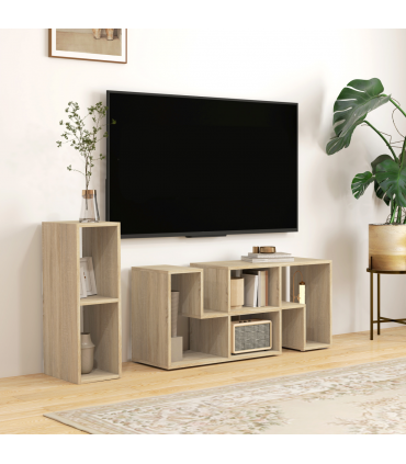 HOMCOM TV Unit for TVs up to 75 Inches, Free Combination TV Stand, Grey