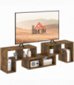 HOMCOM TV Unit for TVs up to 75 Inches, Free Combination TV Stand, Brown