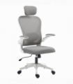 HOMCOM Executive Mesh Office Chair with Headrest, Lumbar Support, Grey
