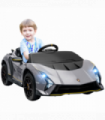 AIYAPLAY 12V Lamborghini Autentica Licensed Ride on Car, Grey