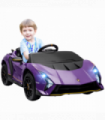 AIYAPLAY 12V Lamborghini Autentica Licensed Ride on Car, Purple