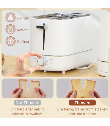 HOMCOM 1.7L 3000W Fast Boil Electric Kettle and 2 Slice Toaster Set, White