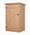 Garden Shed Outdoor Tool Storage w/ 2 Shelve 75 x 56 x115cm Natural