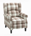 HOMCOM Recliner Chair for Living Room Wingback Chair with Padded Armrest Brown