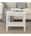 Coffee Table White 50x50x45 cm Solid Wood Pine
