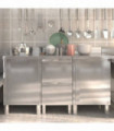 Commercial Kitchen Cabinets 3 pcs Stainless Steel