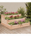 Garden Raised Bed 120x120x56 cm Solid Wood Fir