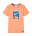 Kids' T-shirt with Short Sleeves Neon Orange 128