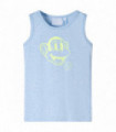Kids' Tank Top Soft Blue Melange 104