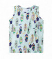 Kids' Tank Top Soft Blue Melange 140