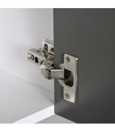 Kitchen Buffet 2 Cabinets, 3 Drawers Countertop, 60x40x150cm, Grey White