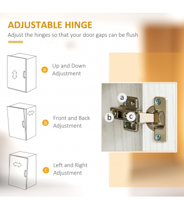 Microwave Cart on Wheels Utility Trolley 97x60.4x40.3cm, White