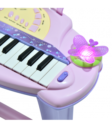 Mini Battery Organ Piano Microphone Stool 32 Key Keyboard Kids Toy