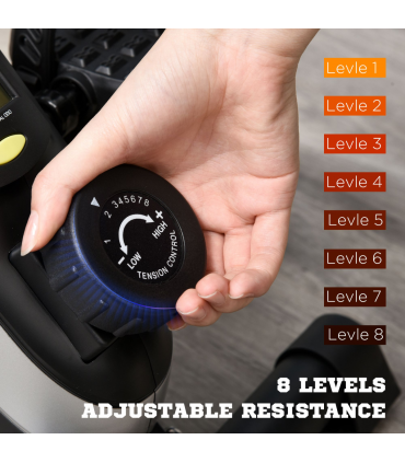 Mini Exercise Bike 8 Levels Magnetic Resistance Leg Fitness LCD Display HOMCOM