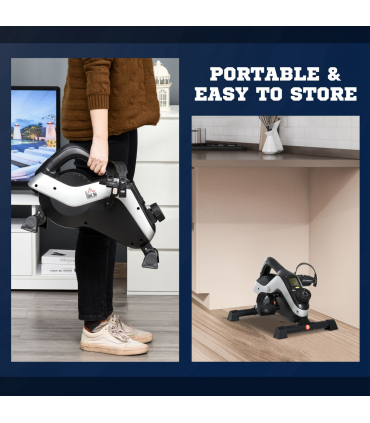 Mini Exercise Bike 8 Levels Magnetic Resistance Leg Fitness LCD Display HOMCOM