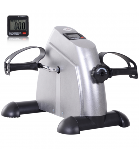 Mini Exercise Bike Portable Pedal Manual Machine Indoor Fitness Silver HOMCOM