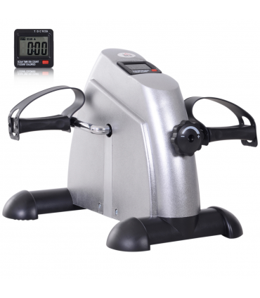Mini Exercise Bike Portable Pedal Manual Machine Indoor Fitness Silver HOMCOM