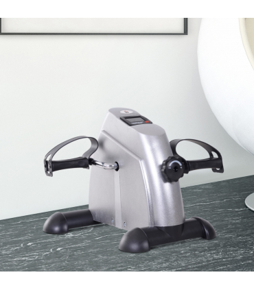 Mini Exercise Bike Portable Pedal Manual Machine Indoor Fitness Silver HOMCOM