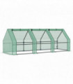Mini Greenhouse Garden Planter Zipper Doors Portable 270 x 90 x 90cm