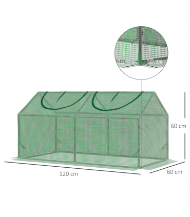 Mini Greenhouse, with Durable PE Cover, 119x60x60cm