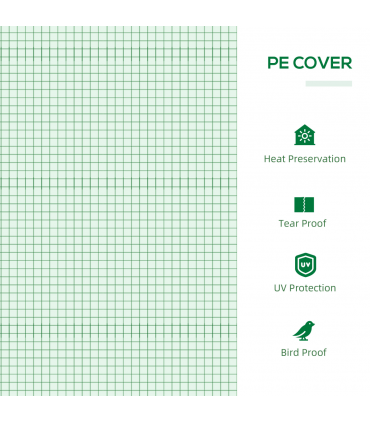 Mini Greenhouse, with Durable PE Cover, 119x60x60cm