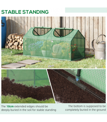 Mini Greenhouse, with Durable PE Cover, 119x60x60cm