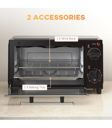 Mini Oven, 9L Countertop Electric Grill, Toaster Oven  750W