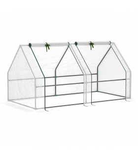 Greenhouse Poly tunnel Steel White 180L x 90W x 90Hcm Mini Small for Plants
