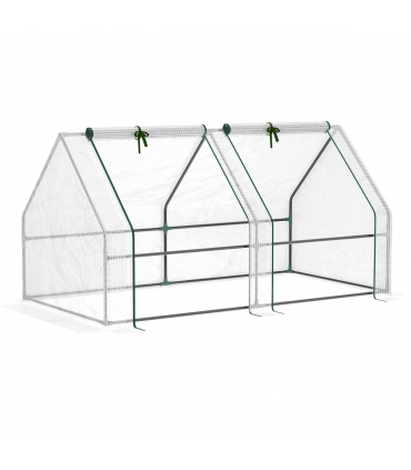 Greenhouse Poly tunnel Steel White 180L x 90W x 90Hcm Mini Small for Plants