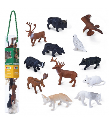 Mini Woodland Animal Playset  12pc Forest Figures