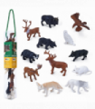 Mini Woodland Animal Playset  12pc Forest Figures
