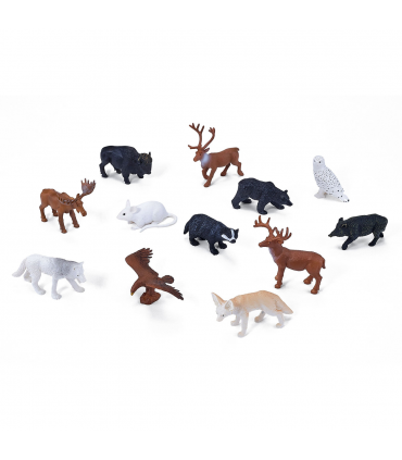 Mini Woodland Animal Playset  12pc Forest Figures