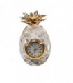 Miniature Clock Crystal Pineapple with Goldtone Plated Solid Brass IMP510 - CLEARANCE NEEDS RE-BATTERY