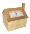 Miniature Clock Goldtone Plated House Design Solid Brass IMP1011 - CLEARANCE NEEDS RE-BATTERY