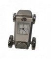 Miniature Clock Silver Plated Car Solid Brass IMP66 - CLEARANCE NEEDS RE-BATTERY