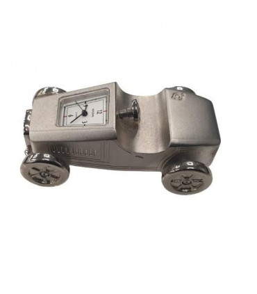 Miniature Clock Silver Plated Car Solid Brass IMP66 - CLEARANCE NEEDS RE-BATTERY