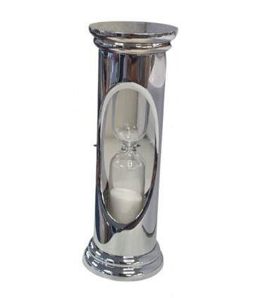 Miniature Clock Silver Plated Mini Sand Timer Solid Brass IMP803S