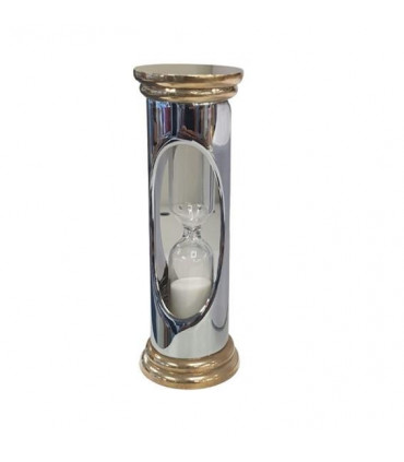 Miniature Clock Two Tone Plated Mini Sand Timer Solid Brass IMP803S