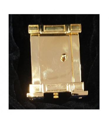 Miniature Clock Rectangle French Mantel Gold Polished Solid Brass IMP38 - CLEARANCE NEEDS RE-BATTERY