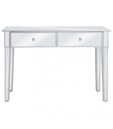 Mirrored Console Table MDF and Glass 106.5x38x76.5 cm