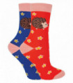 Miss Sparrow - Girls 2 Pack Bamboo Socks (2-3 Years / Hedgehogs)