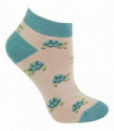 Miss Sparrow - Ladies Bamboo Trainer Socks (4-7 / Turtles (Pink))