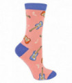 Miss Sparrow - Patterned Socks (4-8 / Guitar (Pink))