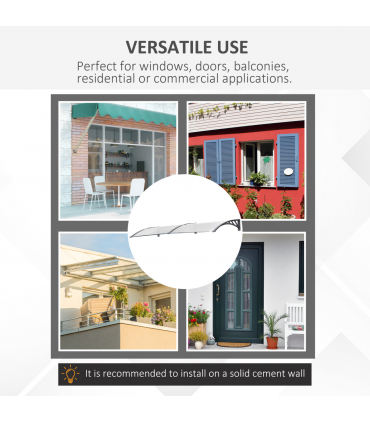 Door Canopy Awning Outdoor Window Rain Shelter Cover Clear