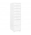 Mobile File Cabinet White 28x41x109 cm Metal