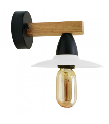 Wall Light White Metal Lamp Shade E27 Modern Style 15x15cm Indoor Dimmable