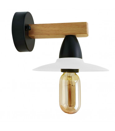 Wall Light White Metal Lamp Shade E27 Modern Style 15x15cm Indoor Dimmable