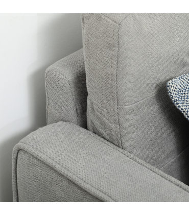 Modern 2 Seater Sofa with Storage Compact Loveseat Sofa for Living Room Grey